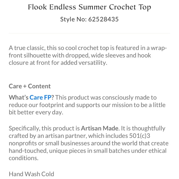FREE PEOPLE x FLOOK Endless Summer crochet top - Picture 2 of 2